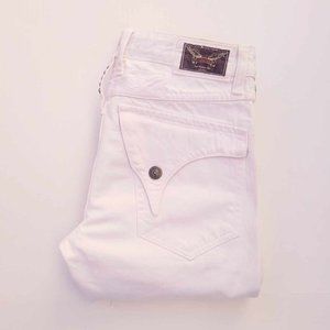 New Men's ROBIN'S JEAN MOTARD Long Flaps Slim Straight Jeans